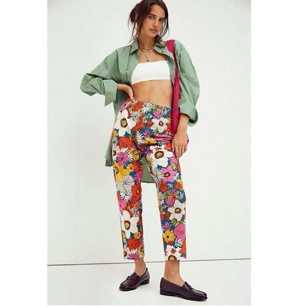 Free People Tessa Tapered Trousers - Retro Floral